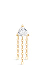 kosiner Schmuck 14k Massivgold Dreieckiger Fransen Flatback Ohr Piercing Stecker