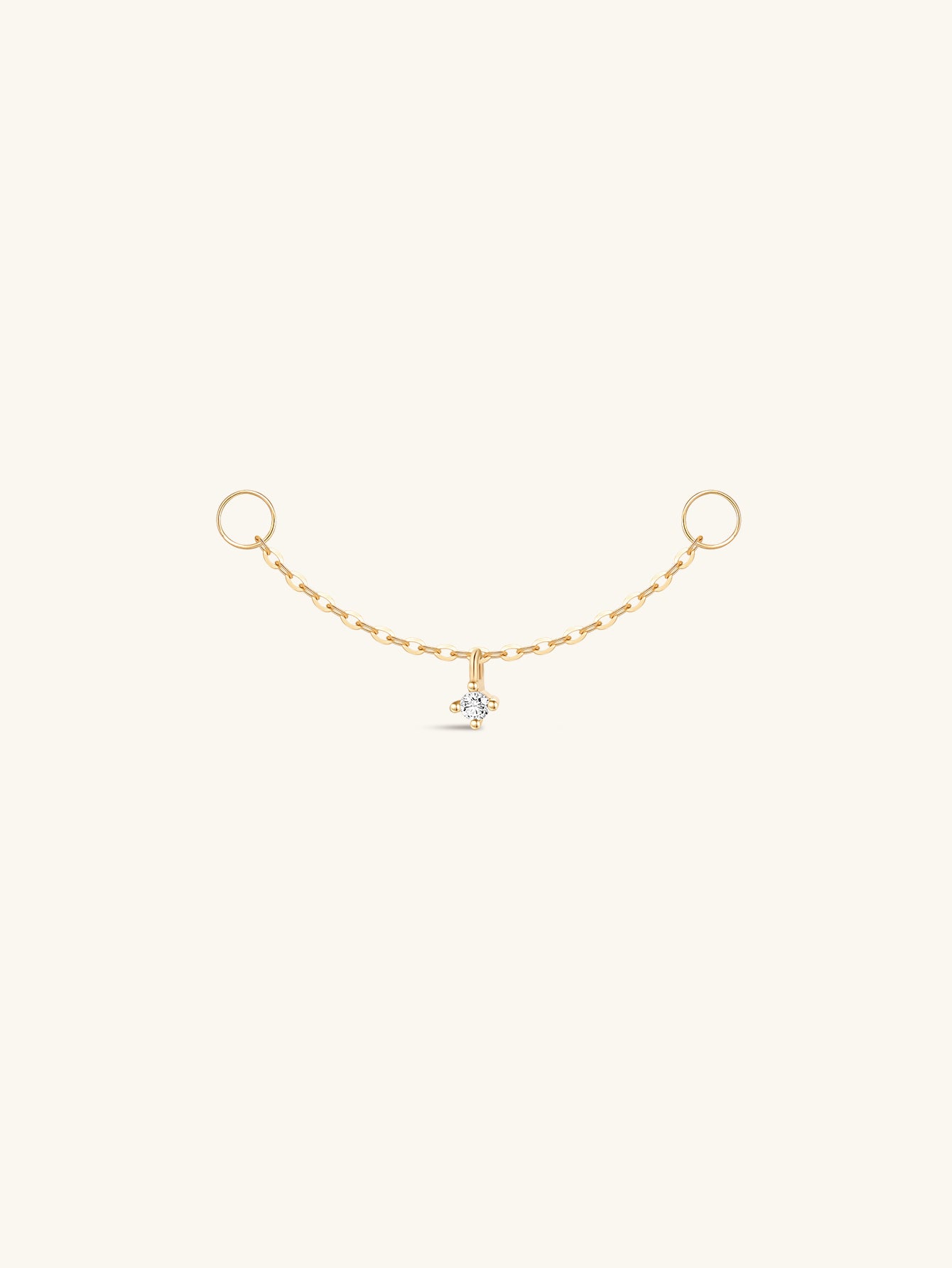 kosiner jewelry 14k Solid Gold Single Chain Sparkle Dangle Charm