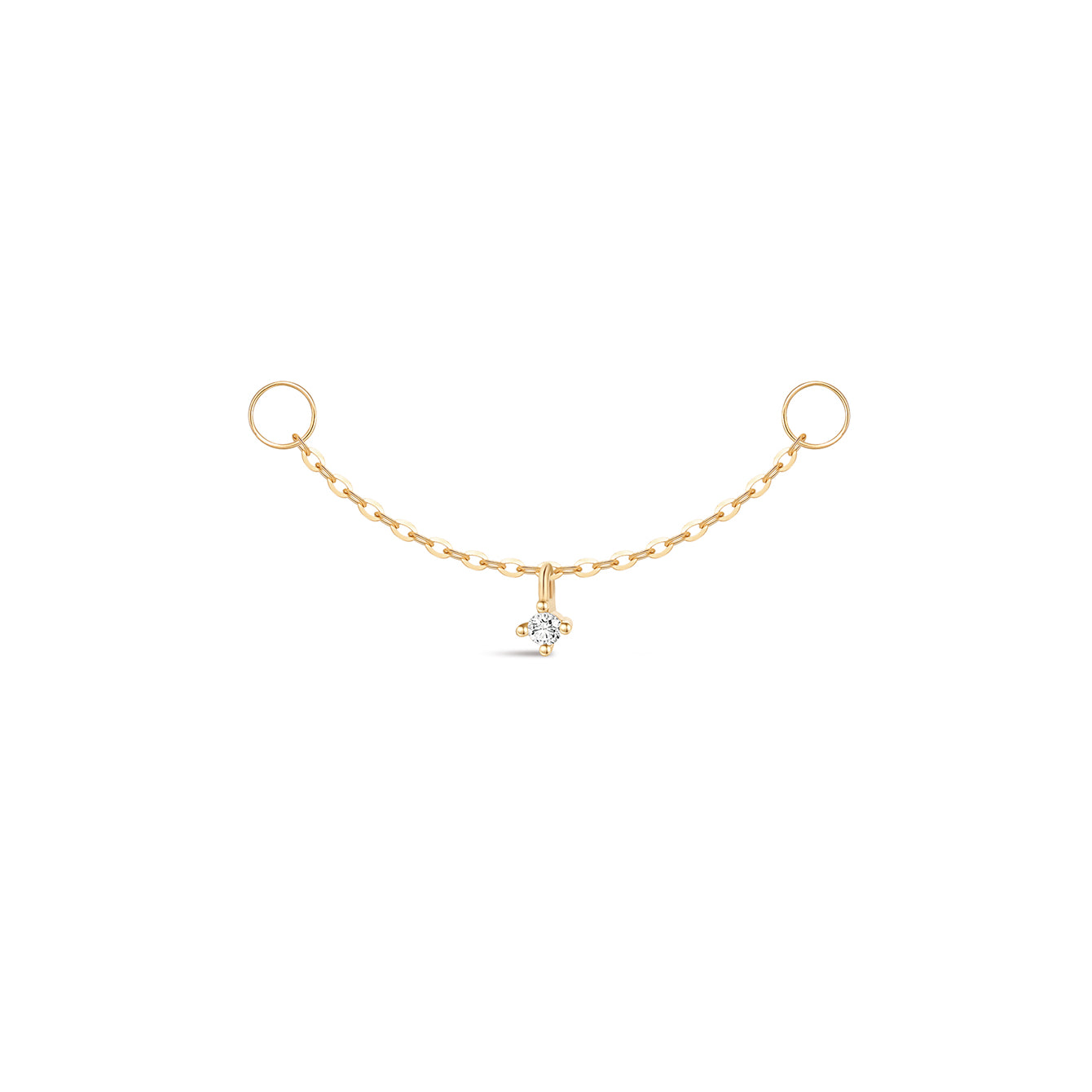 kosiner jewelry 14k Solid Gold Single Chain Sparkle Dangle Charm