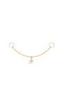 kosiner jewelry 14k Solid Gold Single Chain Sparkle Dangle Charm