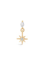 kosiner jewelry 14K Solid Gold Marquise North Star Flatback Stud