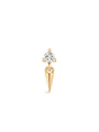 kosiner jewelry 14K Solid Gold Solitaire Sparkle Rivet Flatback Stud