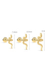 Tabella delle misure dei perni serpente in oro 14K KOSINER, opzioni 7,3 mm/8,4 mm/9,4 mm