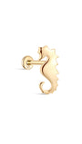 14K Solid Gold Seahorse Flatback - Kosinerjewelry