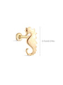 14K Solid Gold Seahorse Flatback - Kosinerjewelry