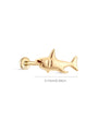 14K Solid Gold Shark Flatback - Kosinerjewelry-6