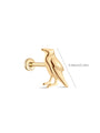 14K Solid Gold Bird Flatback - Kosinerjewelry-4