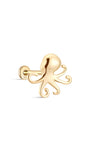 14K Solid Gold Octopus Flatback - Kosinerjewelry-4
