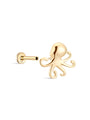 14K Solid Gold Octopus Flatback - Kosinerjewelry-6