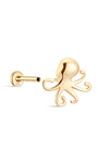 14K Solid Gold Octopus Flatback - Kosinerjewelry-6