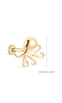 14K Solid Gold Octopus Flatback - Kosinerjewelry-3