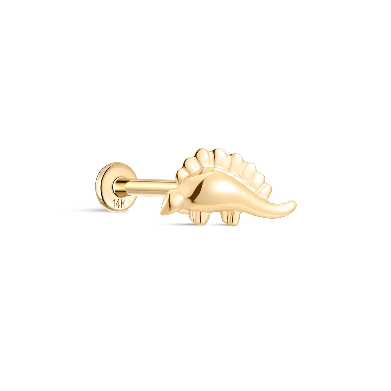 14K Solid Gold Stegosaurus Flatback - Kosinerjewelry-3