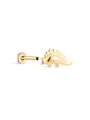 14K Solid Gold Stegosaurus Flatback - Kosinerjewelry-6