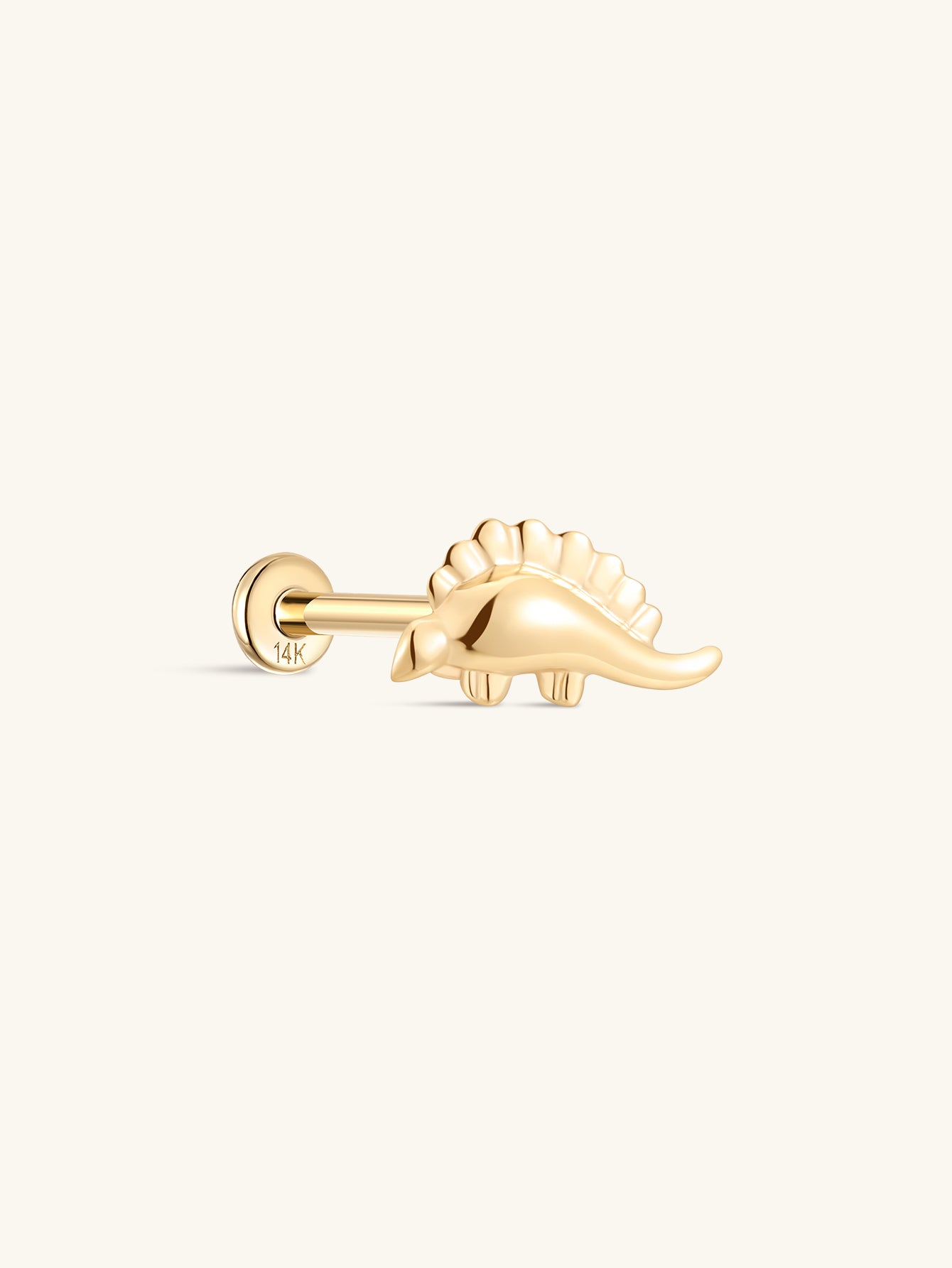 14K Solid Gold Stegosaurus Flatback - Kosinerjewelry-1