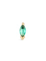 kosiner jewelry 14K Solid Gold Green Marquise Flatback Stud