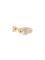 kosiner jewelry 14K Solid Gold Round Moonstone Flatback Stud