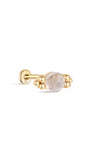kosiner jewelry 14K Solid Gold Round Moonstone Flatback Stud