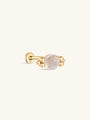 kosiner jewelry 14K Solid Gold Round Moonstone Flatback Stud