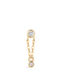 kosiner jewelry 14K Solid Gold Double Bezel Chain Flatback Stud