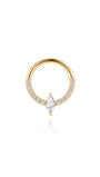kosiner jewelry 14K Solid Gold Classic Marquise Cartilage Hoop Earring