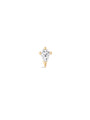 kosiner jewelry 14k Solid Gold Marquise Flat Head Ear Piercing Stud