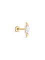 kosiner jewelry 14k Solid Gold Teardrop Flat Head Ear Piercing Stud