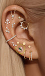 Joias kosiner 14K ouro maciço marquise verde flatback stud