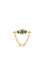 kosiner sieraden 14K massief gouden markiezin Mosagaat kwastje plaksteen Stud