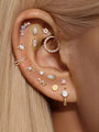 Kosiner 14K Solid Gold Marquise - Cut Classic Opal Stud Earrings
