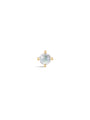 kosiner jewelry 14K Solid Gold Micro Moonstone Flatback Stud