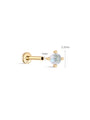 kosiner jewelry 14K Solid Gold Micro Moonstone Flatback Stud