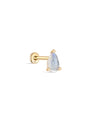 kosiner jewelry 14K Solid Gold Pear Moonstone Flatback Stud