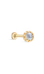 kosiner jewelry 14K Solid Gold Moonstone Flatback Stud