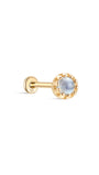 kosiner jewelry 14K Solid Gold Moonstone Flatback Stud