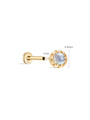 kosiner jewelry 14K Solid Gold Moonstone Flatback Stud