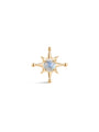 kosiner jewelry 14K Solid Gold Twinkle Star Moonstone Flatback Stud