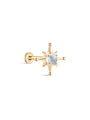 kosiner jewelry 14K Solid Gold Twinkle Star Moonstone Flatback Stud