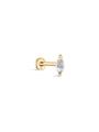 kosiner jewelry 14K Solid Gold Marquise Moonstone Flatback Stud