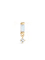 kosiner jewelry 14K Solid Gold Rectangle Moonstone Flatback Stud
