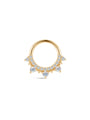 kosiner jewelry 14K Solid Gold Classic Moonstone Cartilage Hoop Earring