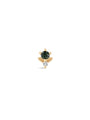 kosiner jewelry 14K Solid Gold Lovely Moss Agate Flatback Stud