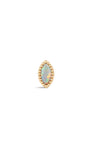 Kosiner 14K Solid Gold Marquise Opal Classic Flatback Piercing Stud Earrings
