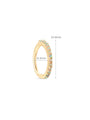 kosiner jewelry 14K Solid Gold Opal Pave Eternity Hoop Huggie Earring
