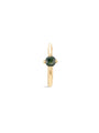 kosiner jewelry 14K Solid Gold Classic Moss Agate Hoop Earrings