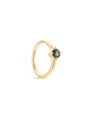 kosiner jewelry 14K Solid Gold Classic Moss Agate Hoop Earrings