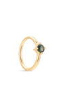 kosiner jewelry 14K Solid Gold Classic Moss Agate Hoop Earrings