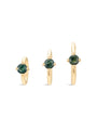 kosiner jewelry 14K Solid Gold Classic Moss Agate Hoop Earrings