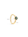 kosiner jewelry 14K Solid Gold Classic Moss Agate Hoop Earrings