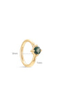 Kosiner Jewelry Pendientes de aro clásicos de ágata musgo de oro macizo de 14 quilates