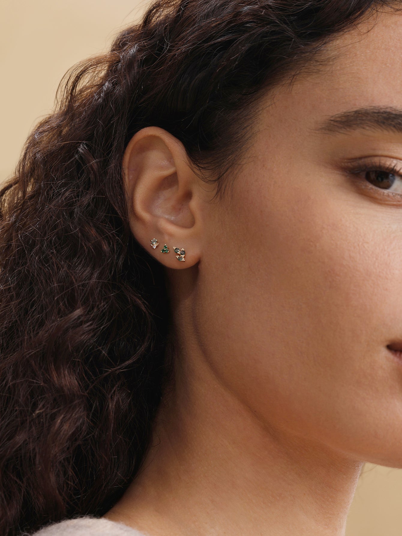 Perno portafortuna lucido in oro massiccio 14K May Trinity